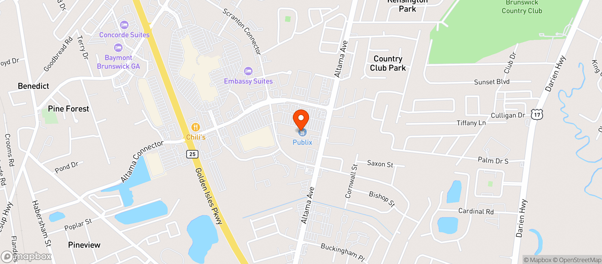 Map showing PUBLIX
