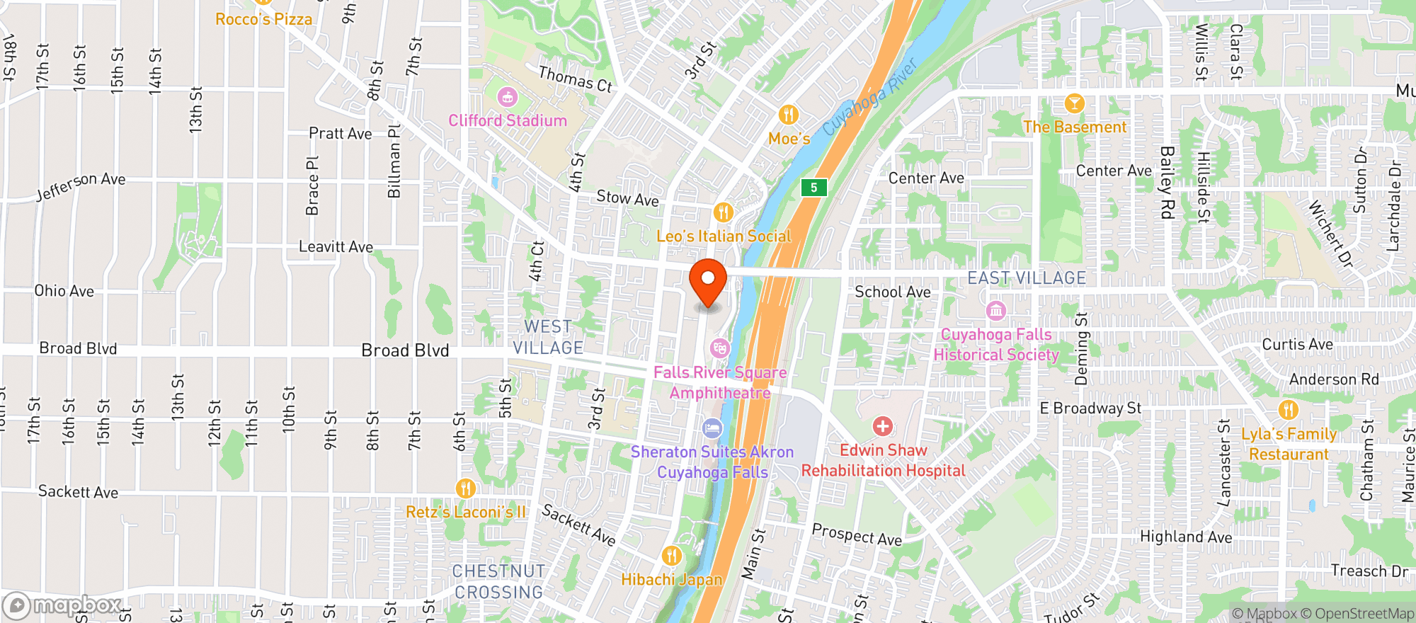 Map showing Asterisk Coffee Bar