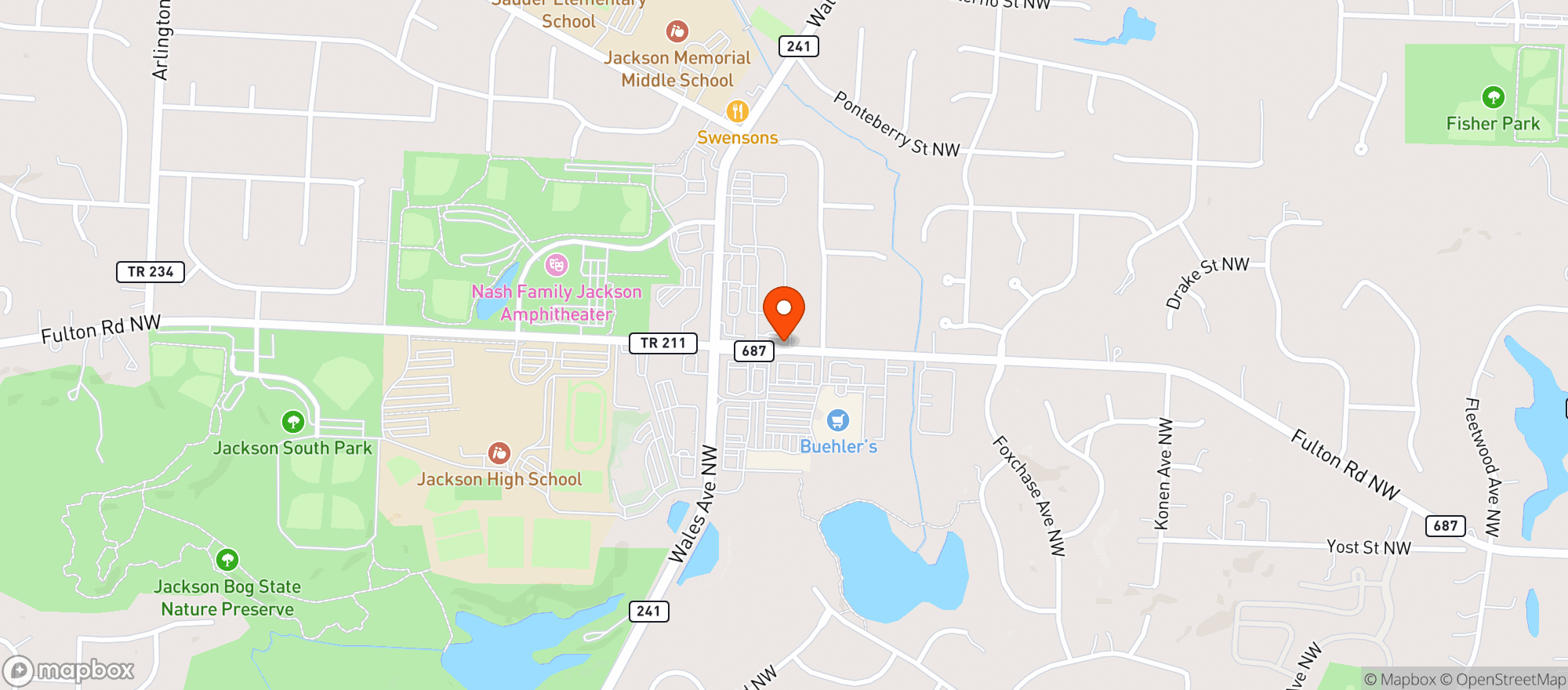 Map showing Top Shelf Liquor