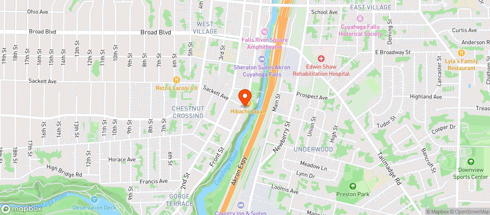 Map showing Boss Chicknbeer