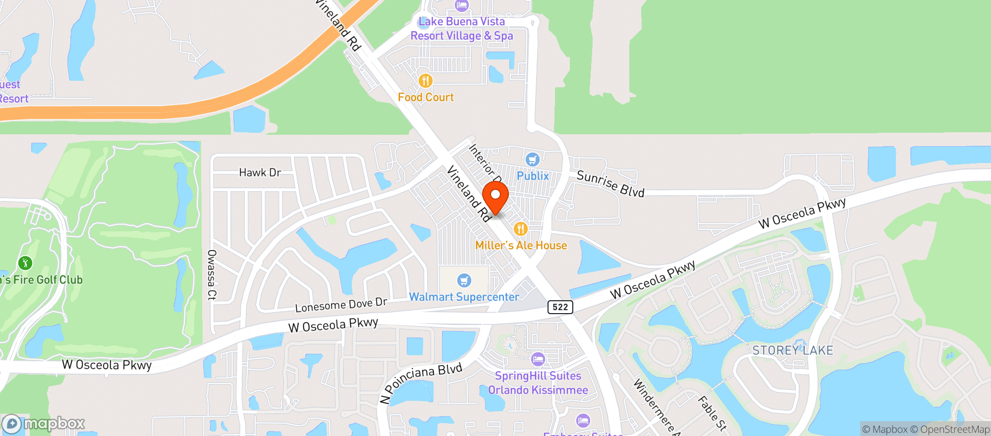 Map showing Publix Super Market