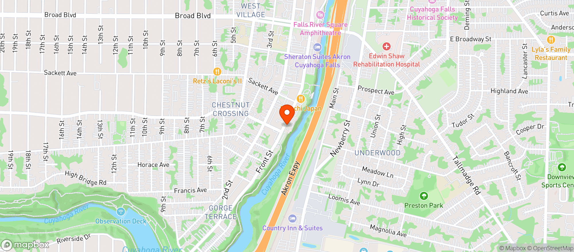 Map showing Hiho Brewing Company