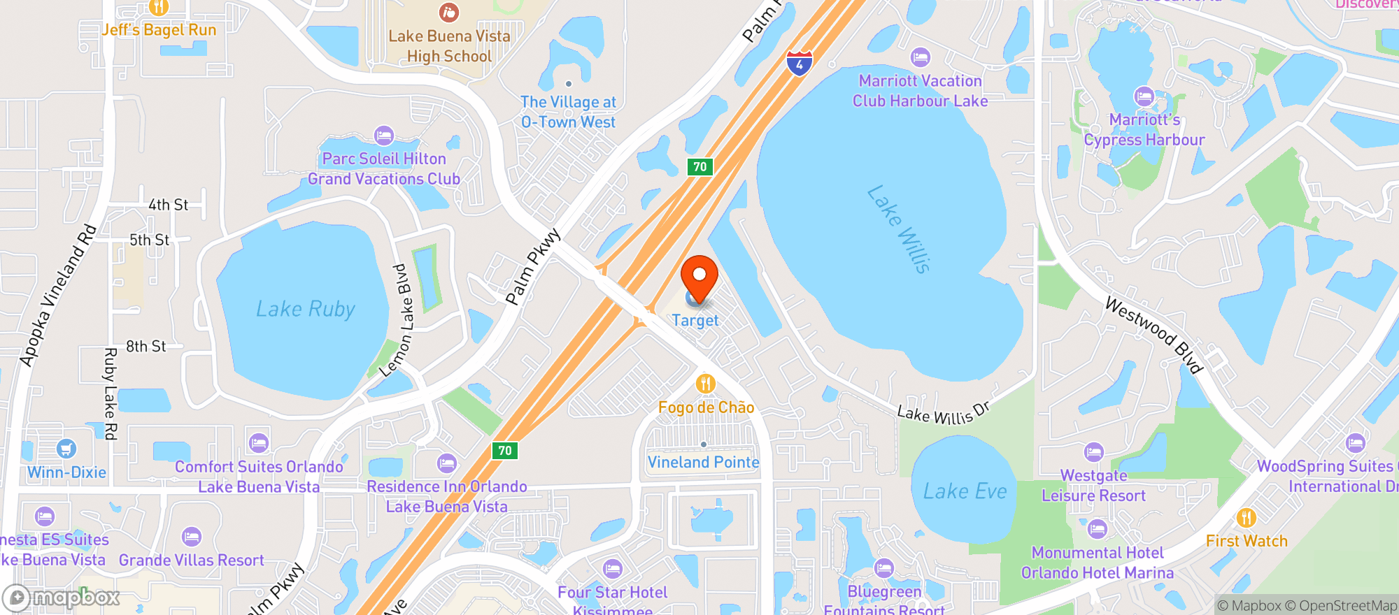 Map showing TARGET