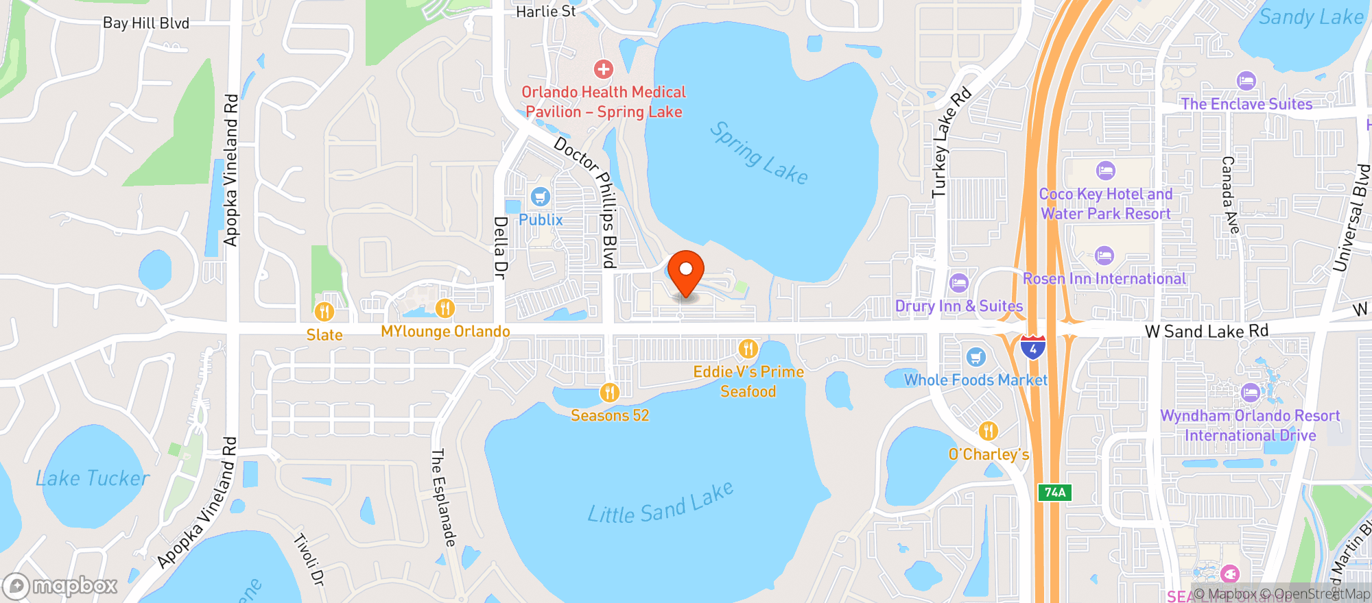 Map showing Melting Pot Restaurant #10