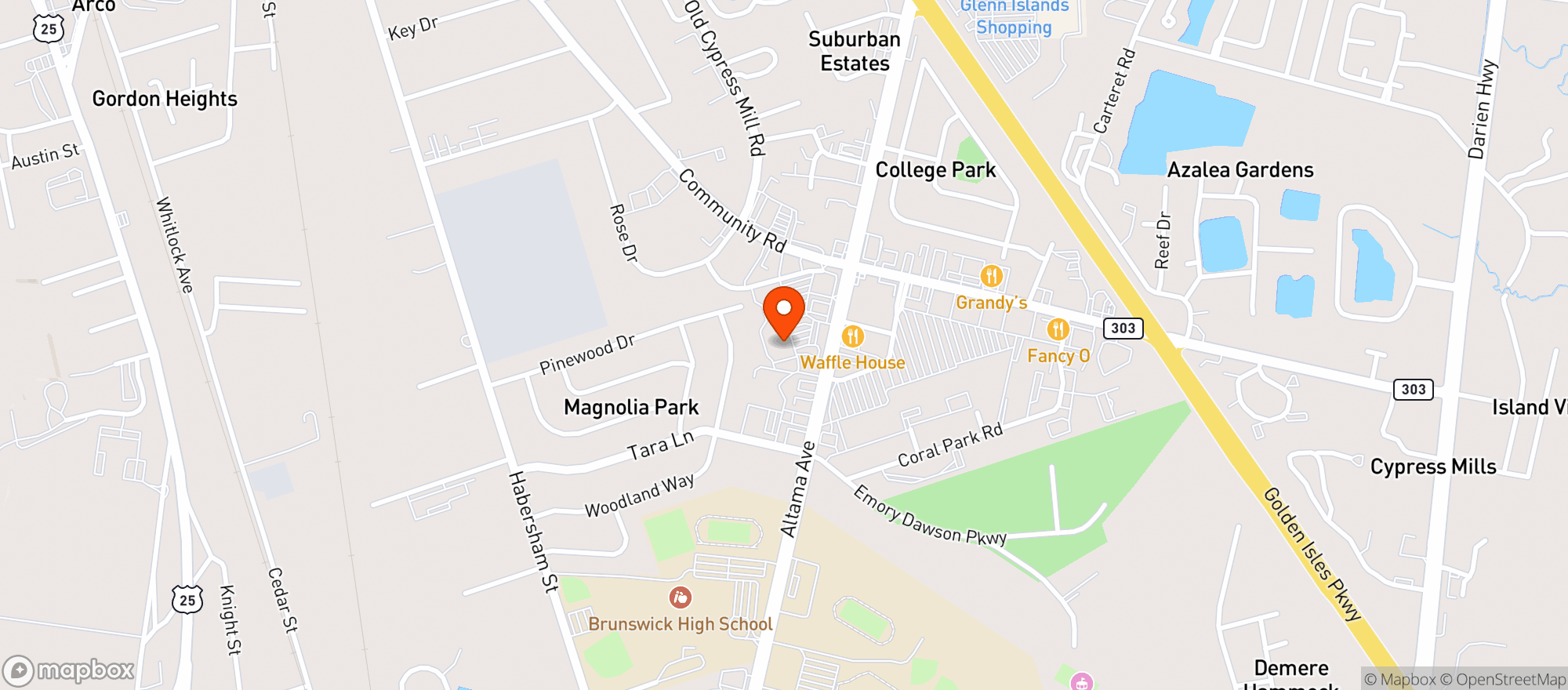 Map showing Walmart Neighborhood Market