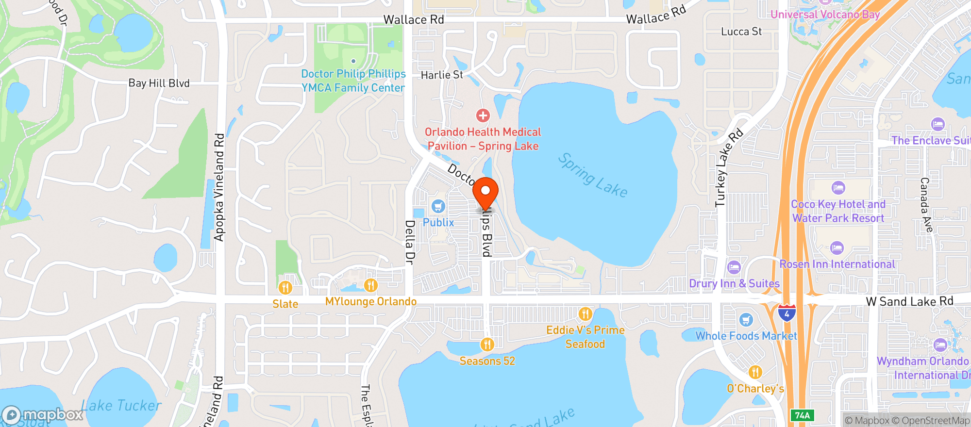 Map showing Chathams Place Restaurant
