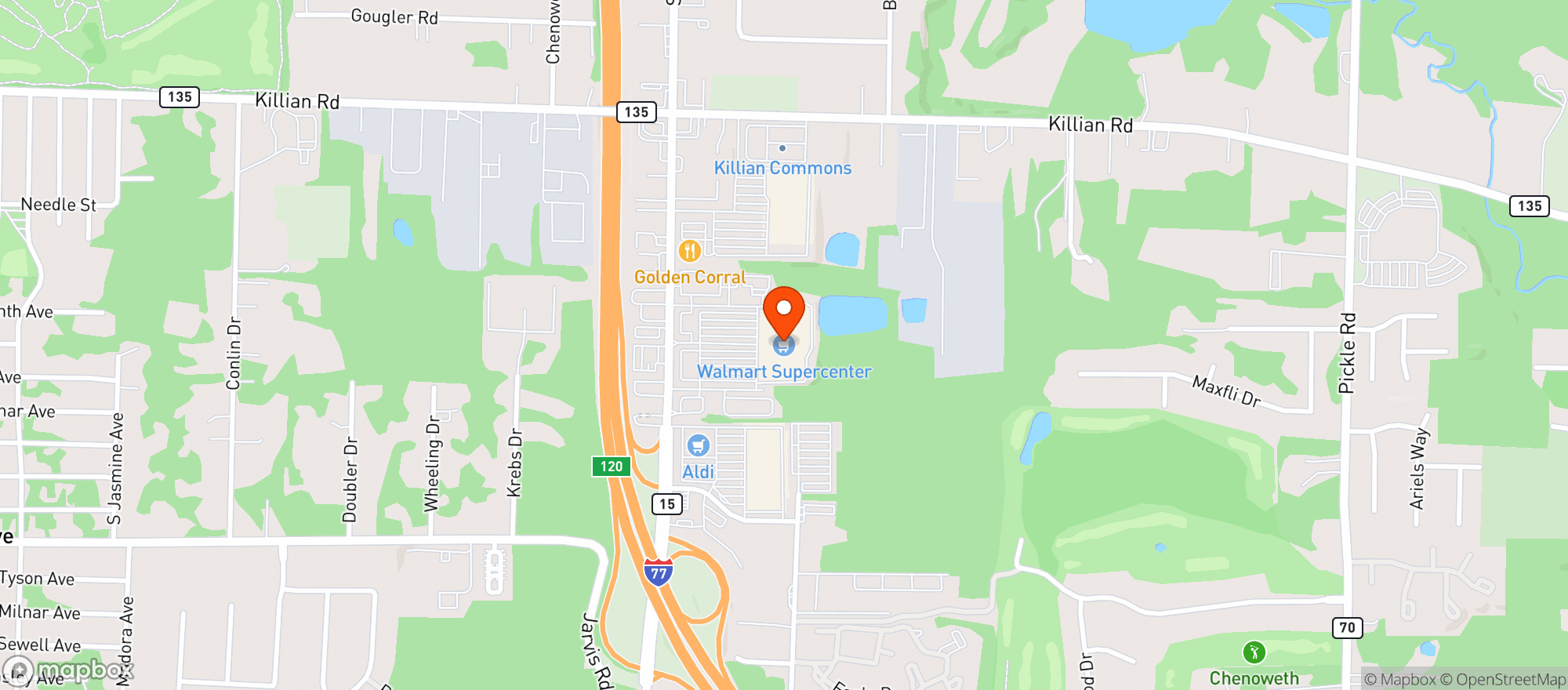 Map showing Walmart Supercenter