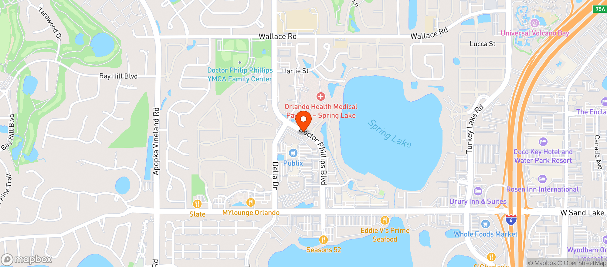 Map showing Publix Wine & Spirits