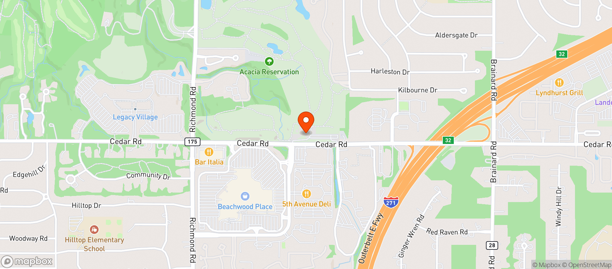 Map showing Dinos Restaurant Group Ll