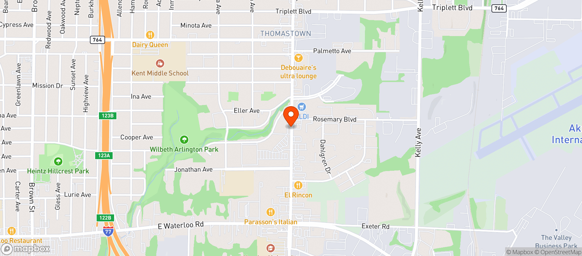 Map showing Border Drive Thru