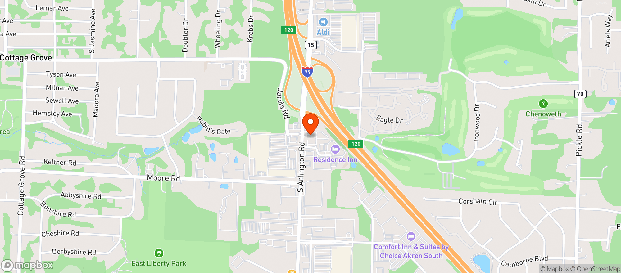 Map showing Bp Shop #5512