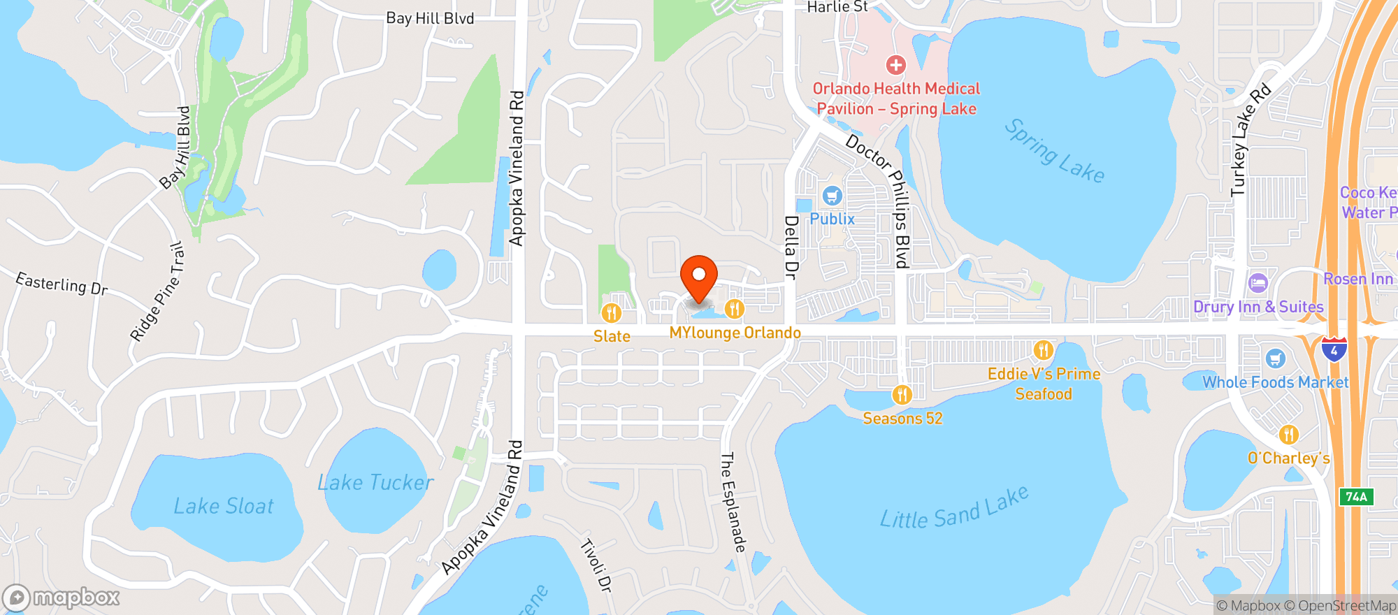 Map showing Flemings Prime Steakhouse