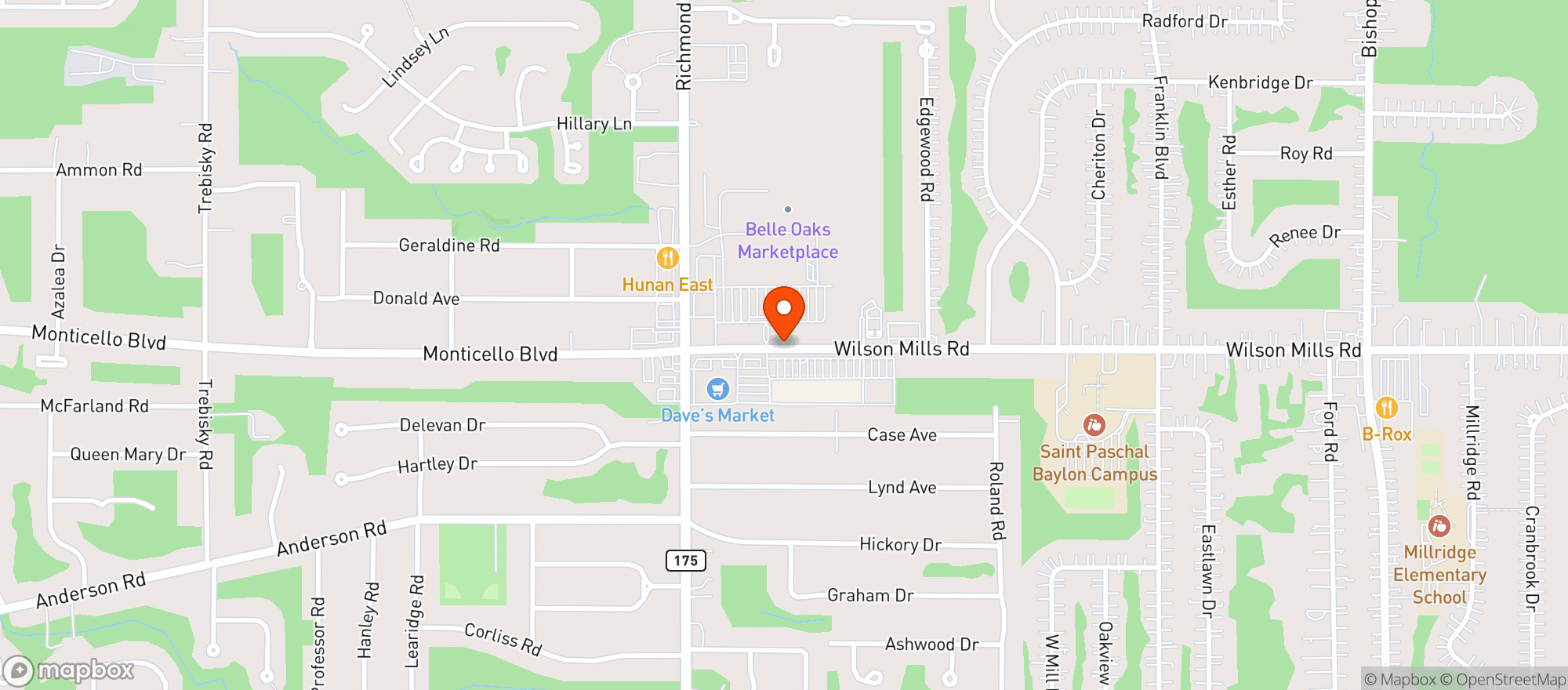 Map showing Meijer