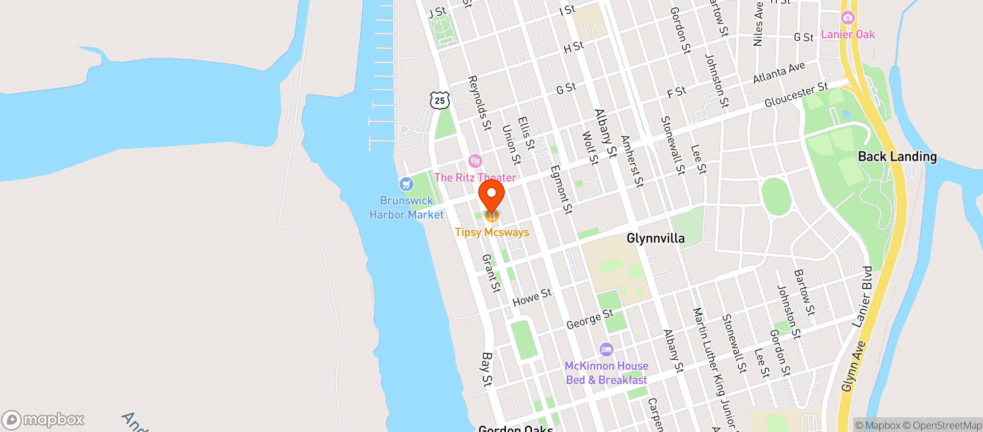 Map showing Tipsy Mcsways