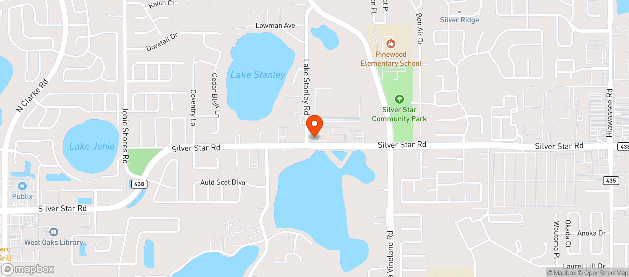 Map showing CIRCLE K #2106