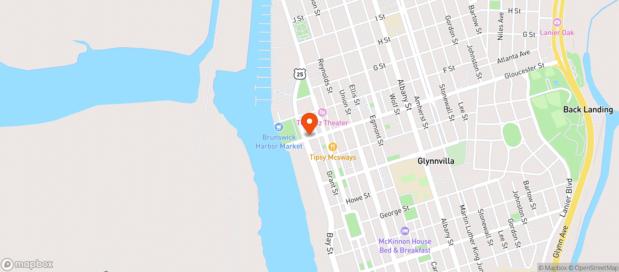 Map showing Schroeder's Market