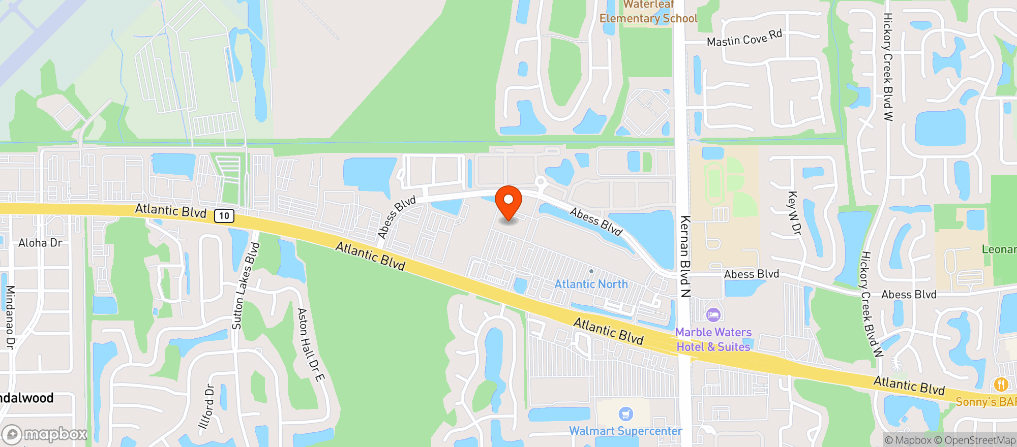Map showing Cinemark Atlantic North