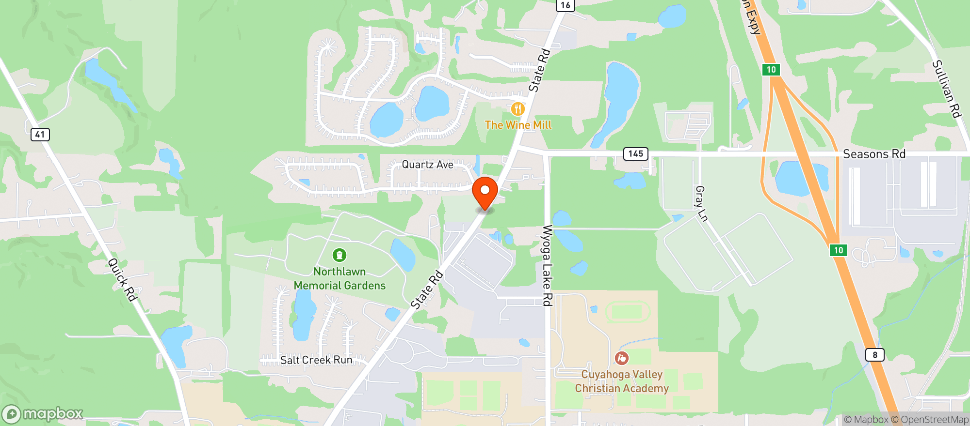 Map showing Russos Italian Cajun Kitchen