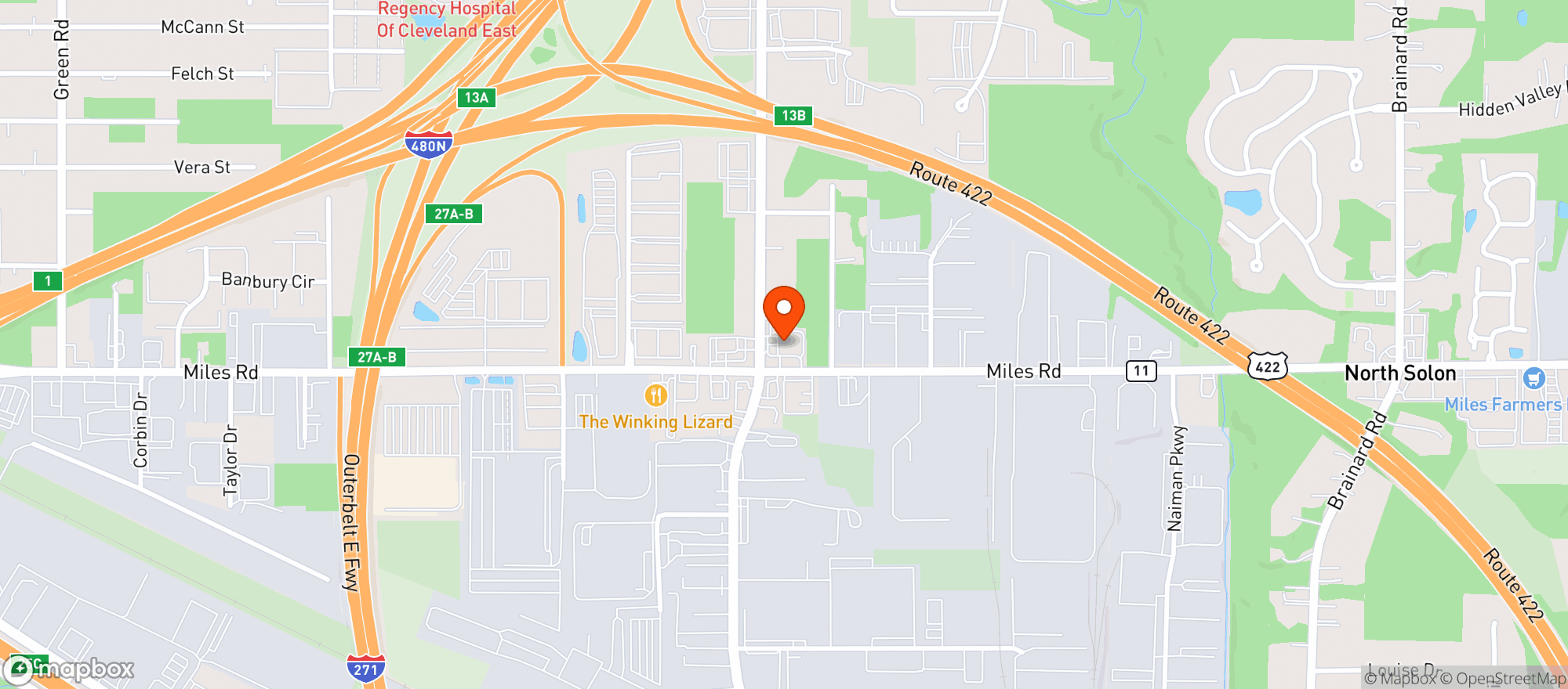 Map showing MapCo 350972 Warrensville Heights