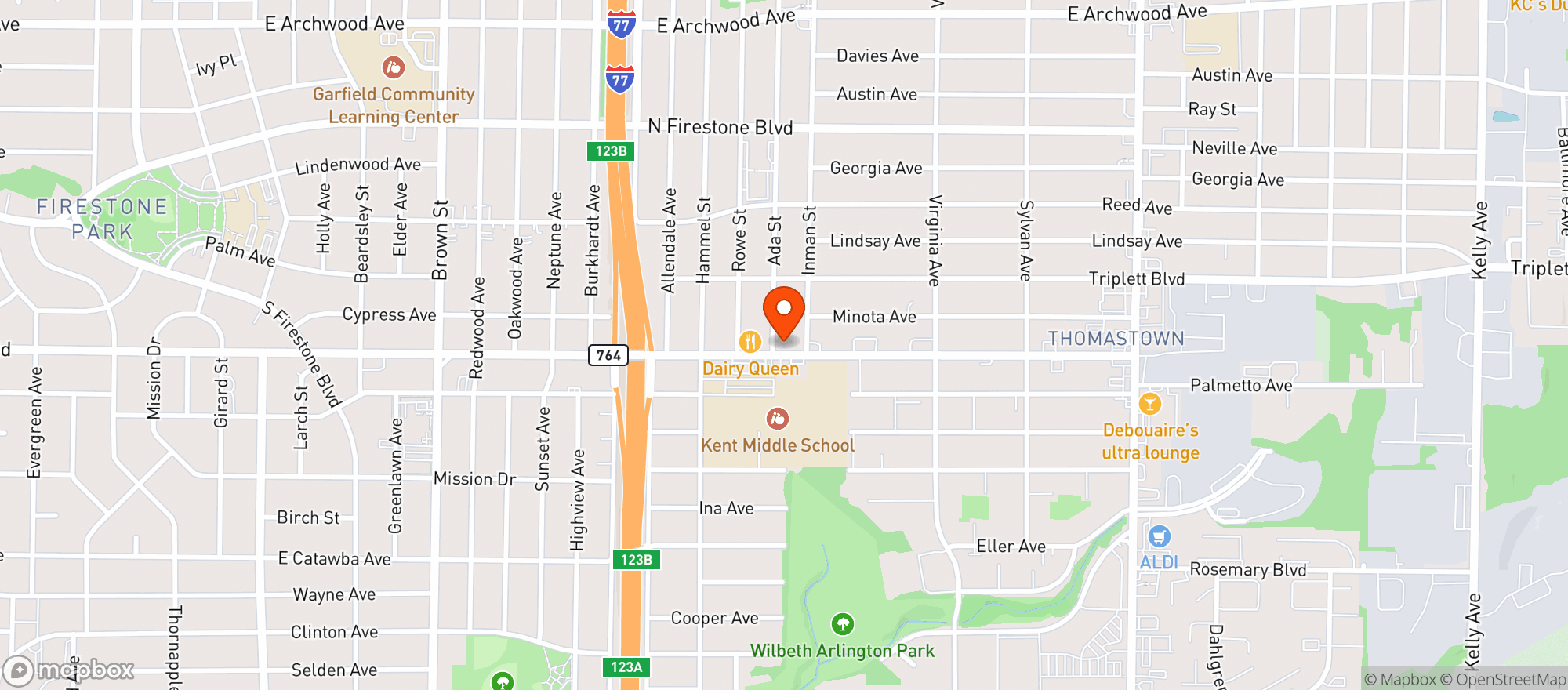 Map showing Wilbeth Rd Convenient