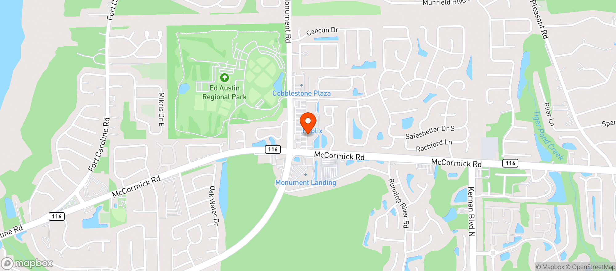 Map showing Publix Super Market