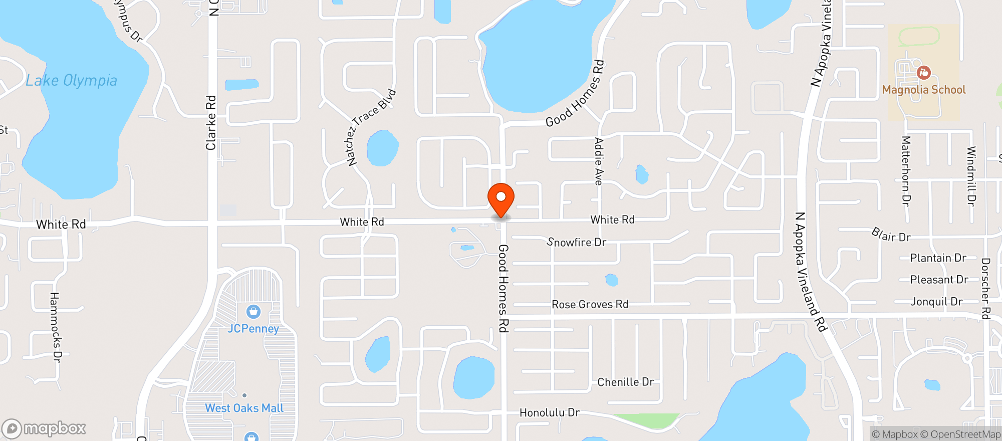 Map showing CIRCLE K (1498 GOOD HOMES RD)