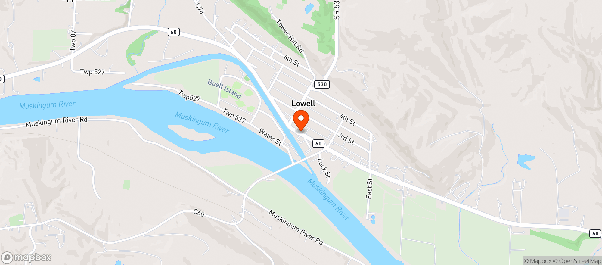 Map showing American Legion