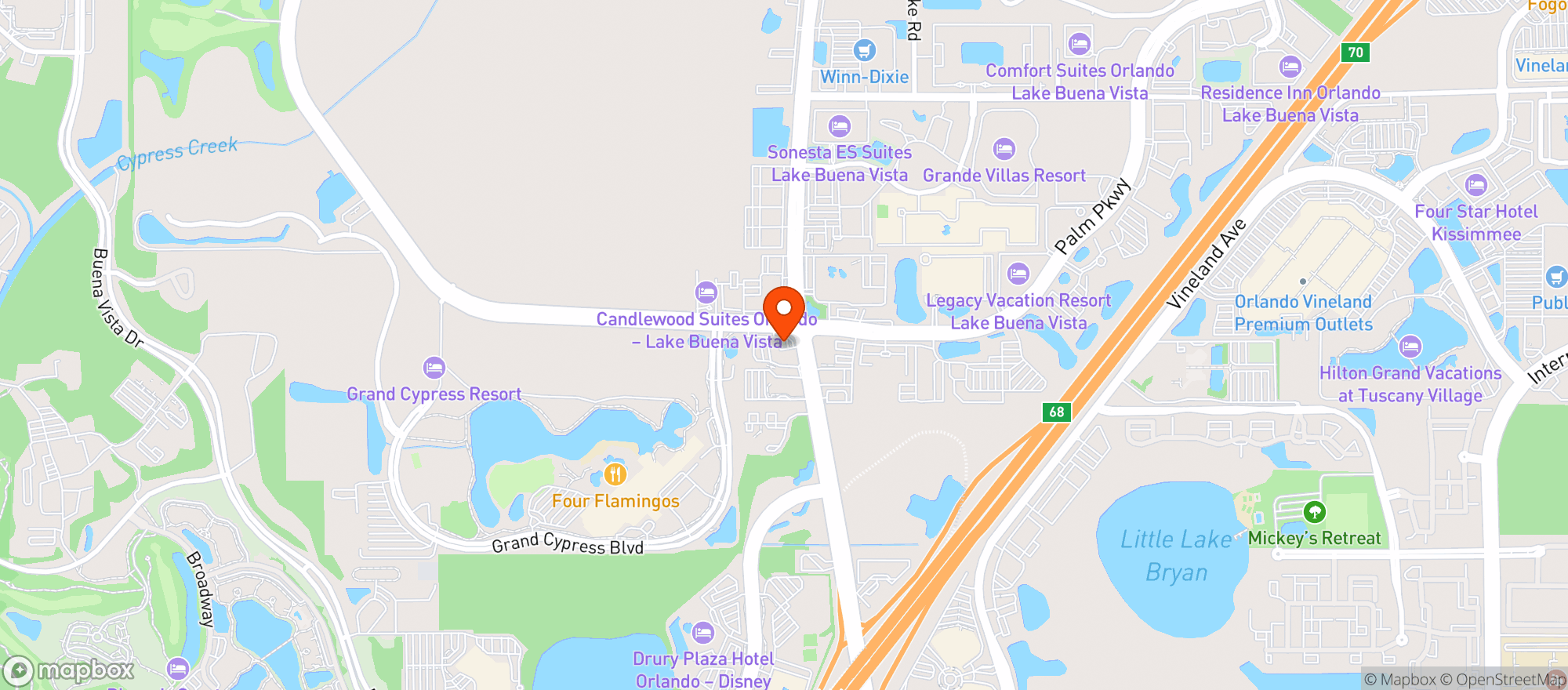 Map showing CIRCLE K #9745