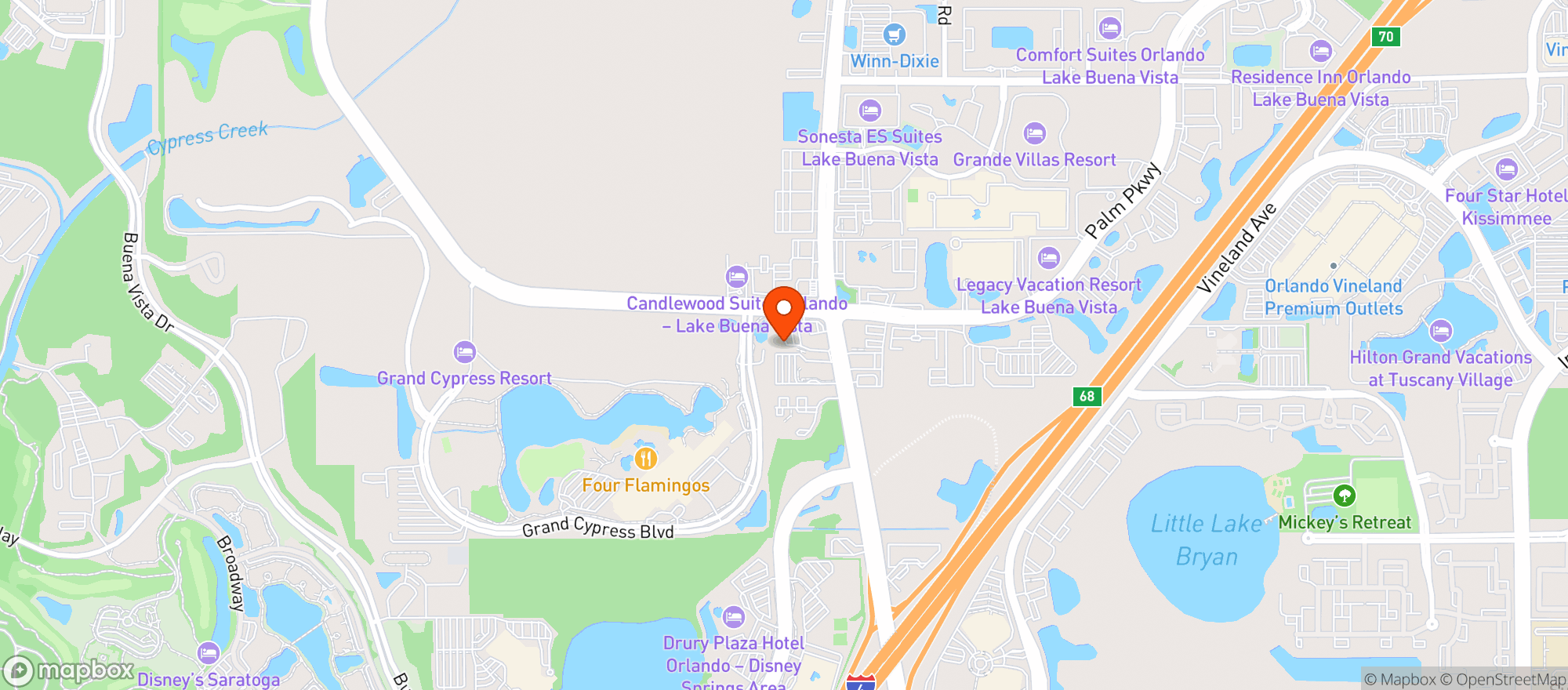 Map showing Wang Catering Enterprise