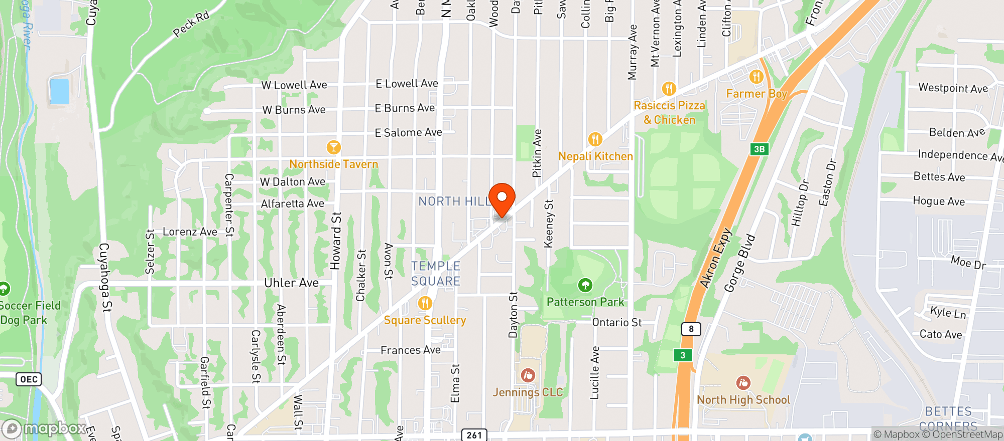 Map showing Bobs Mini Mart