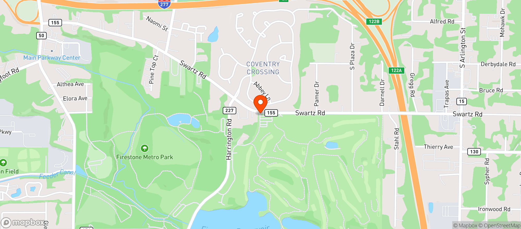 Map showing Topgolf