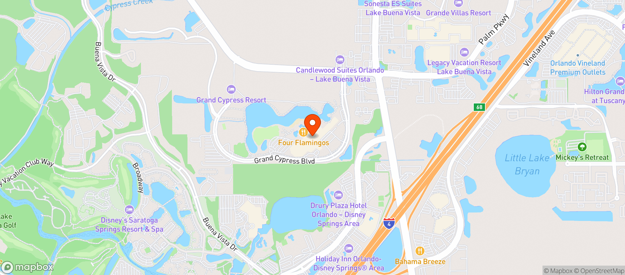 Map showing Hyatt Regency Grand Cypress