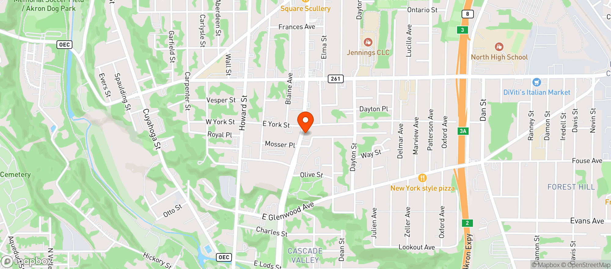 Map showing Bills Place