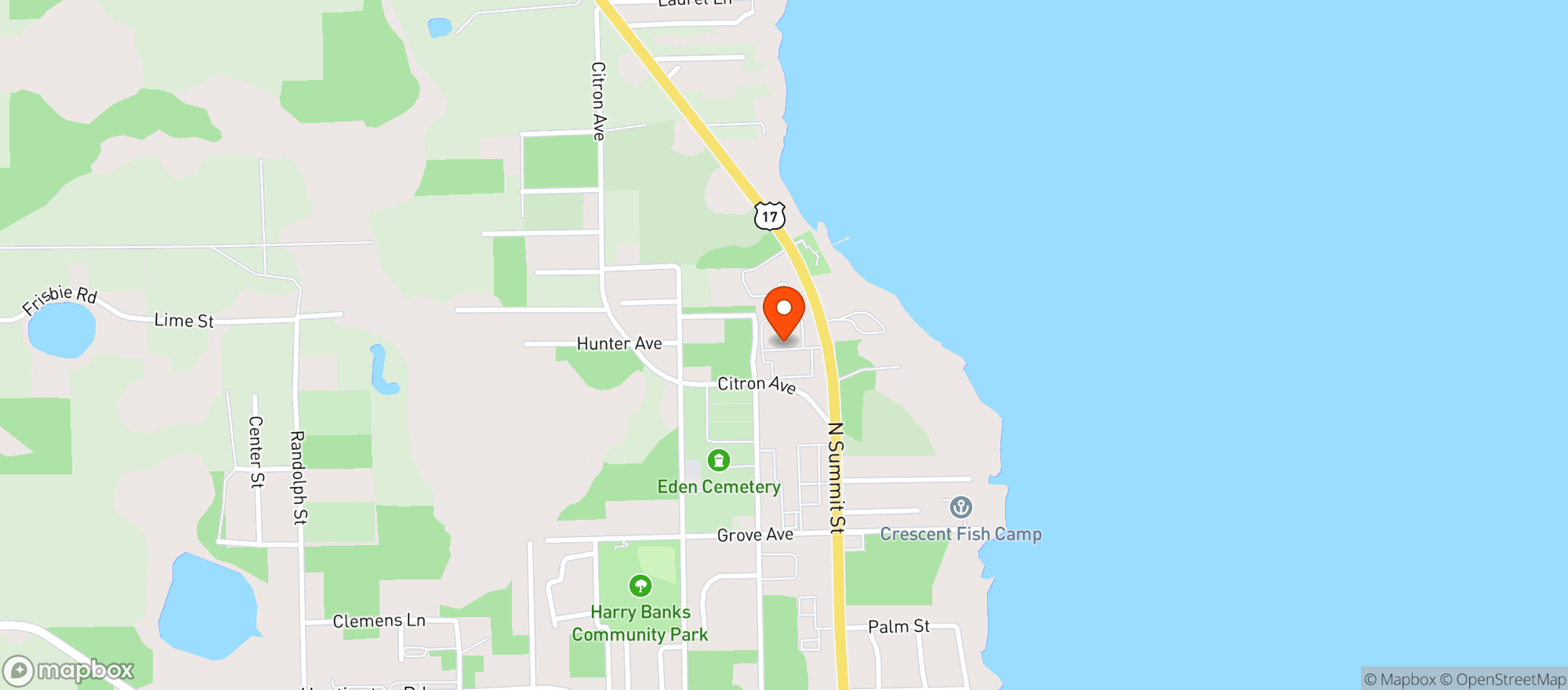 Map showing Winn Dixie Store #196