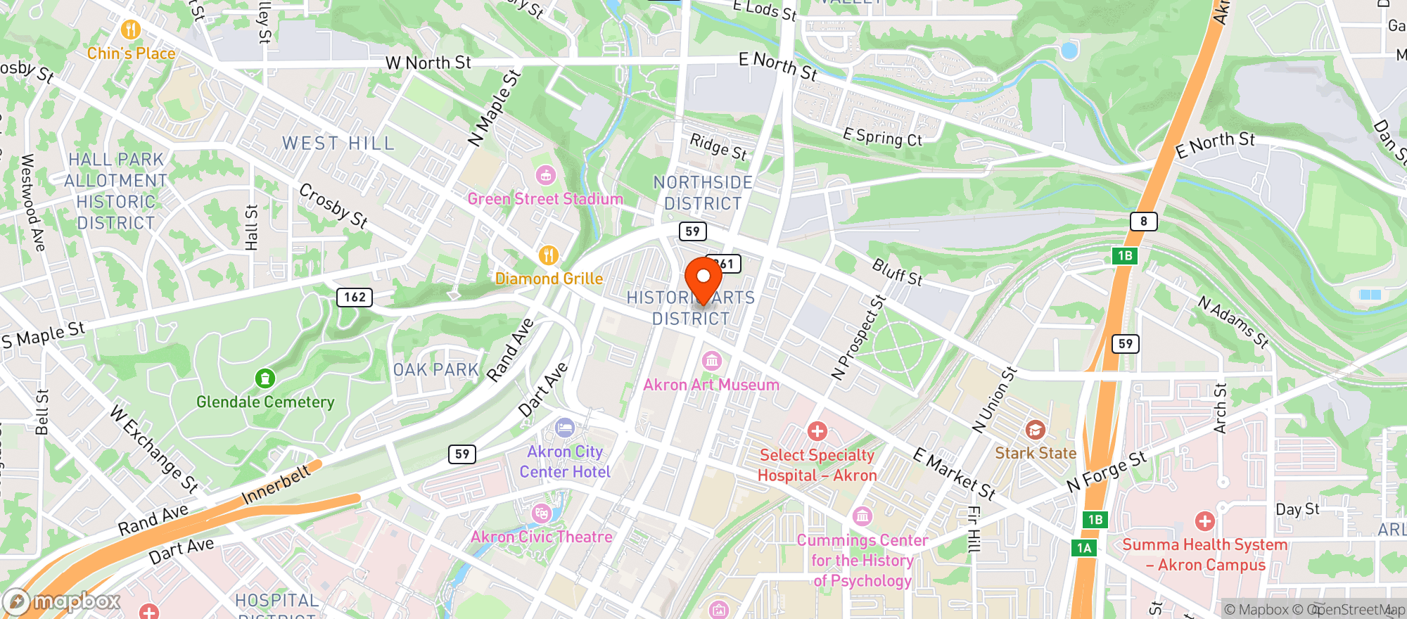 Map showing High Street Hop House