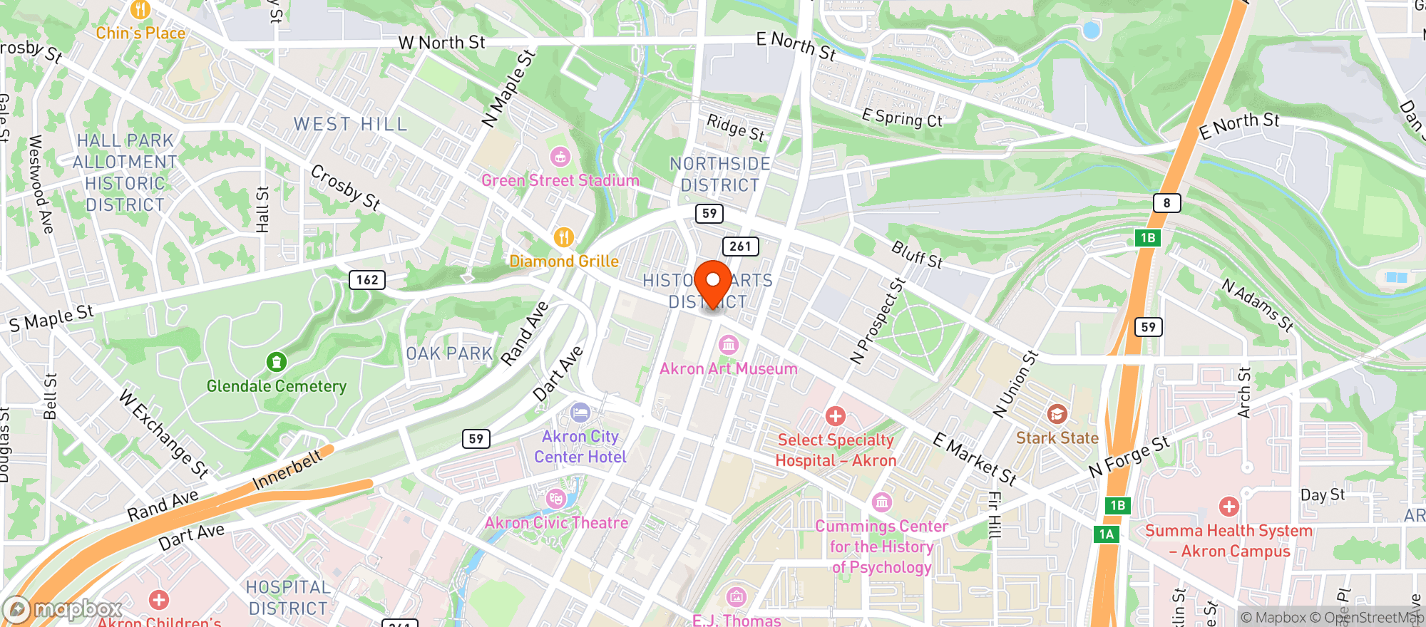 Map showing Crave