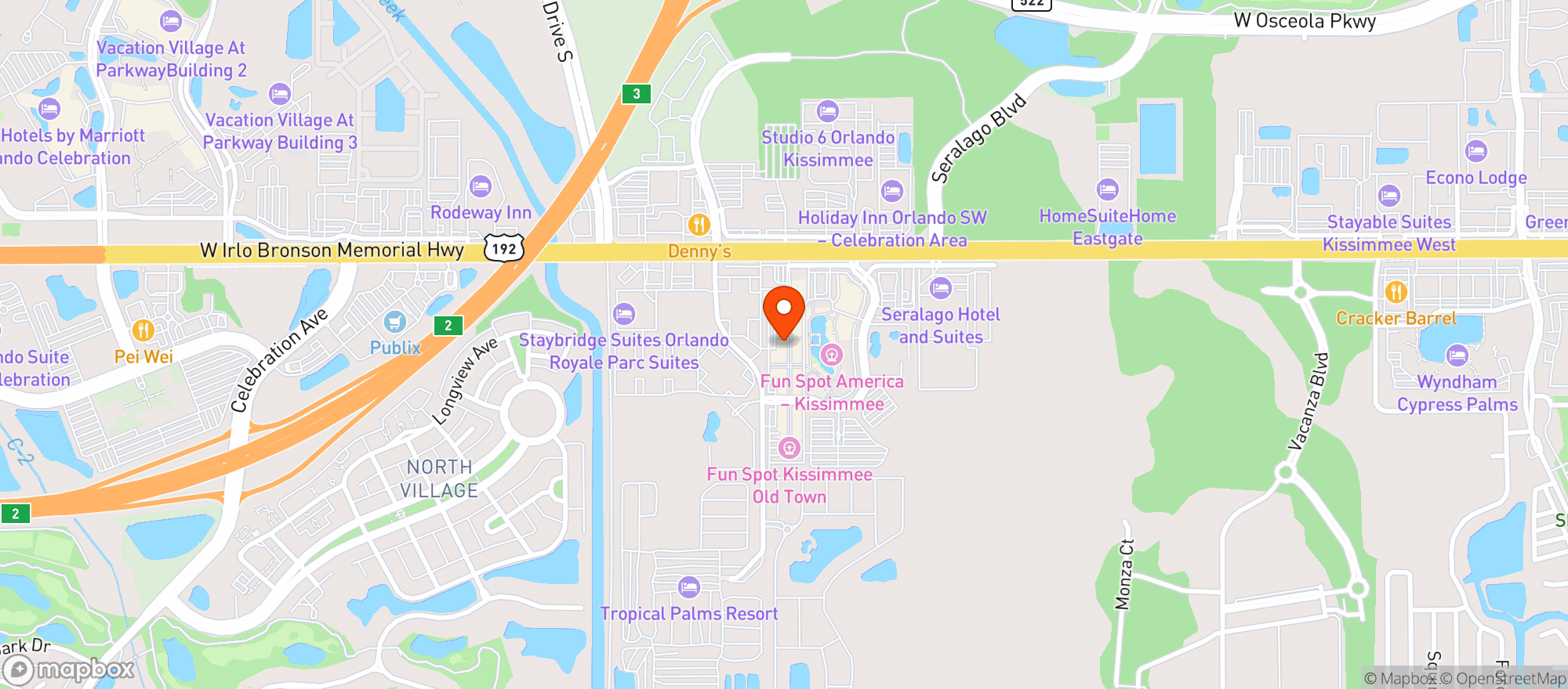 Map showing Southern Breeze