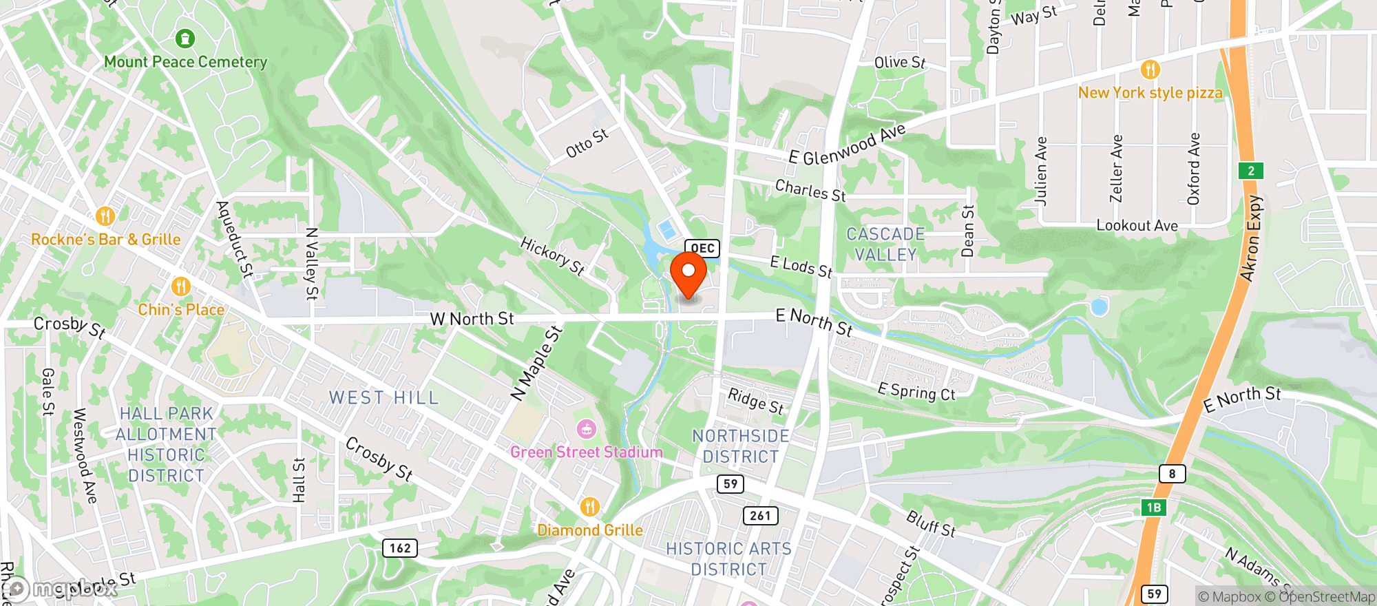 Map showing Lock 15 Brewing Co.