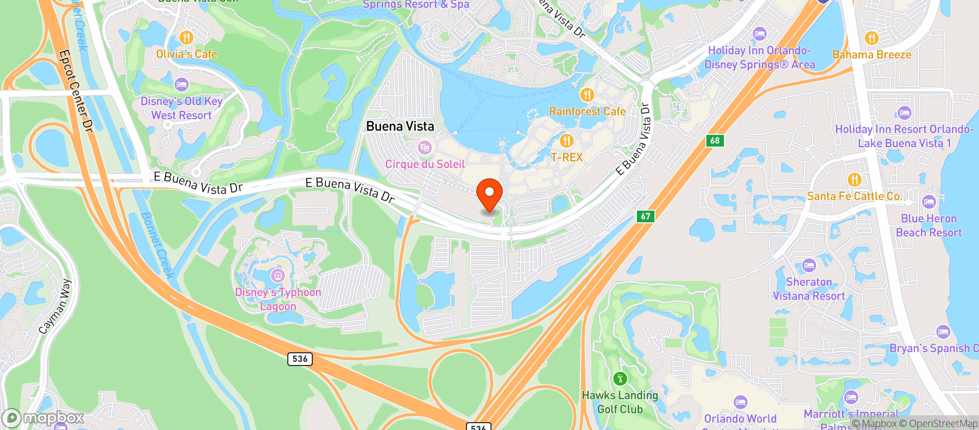 Map showing House Of Blues