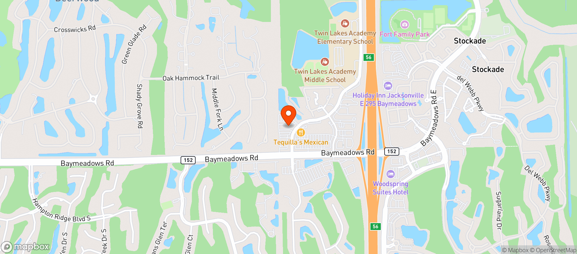 Map showing SmokeBucks 8358 Point Meadows Dr