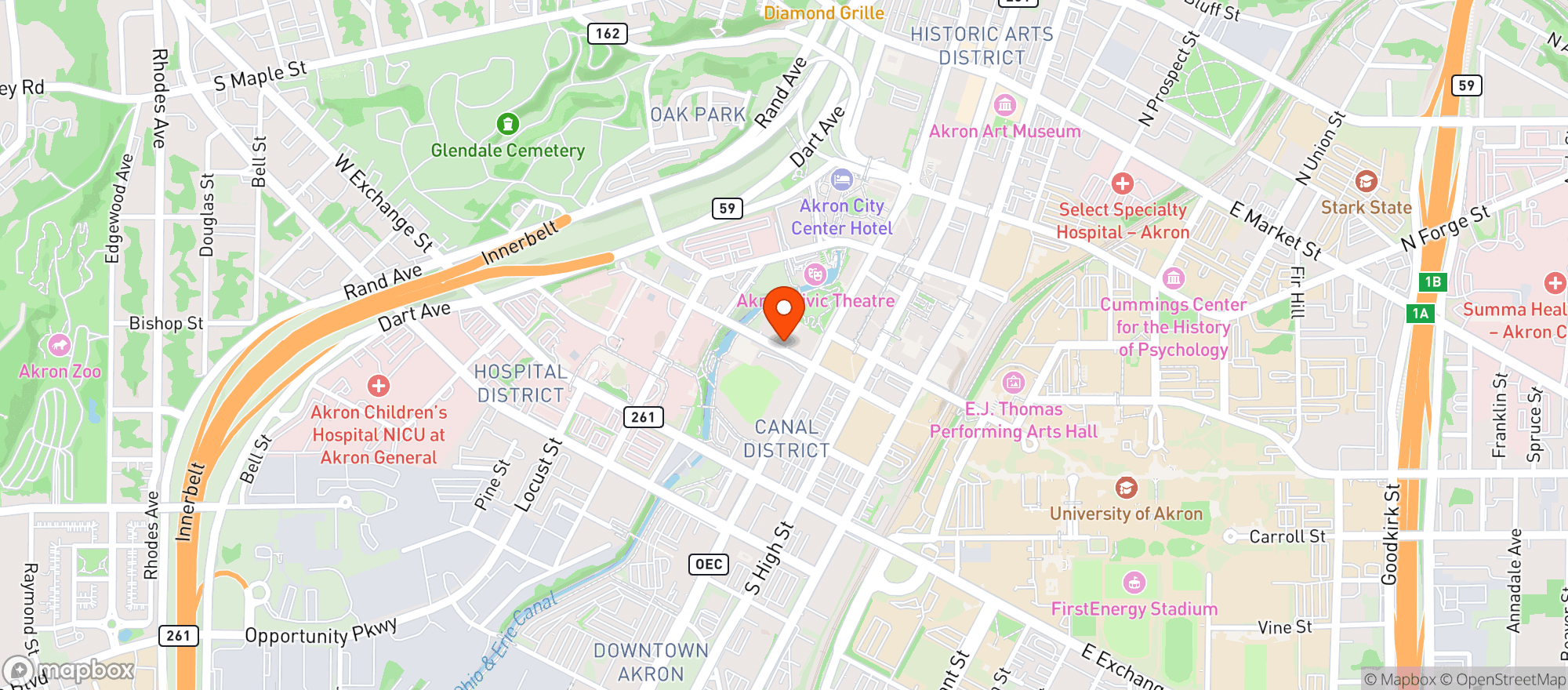 Map showing Pizza Fest