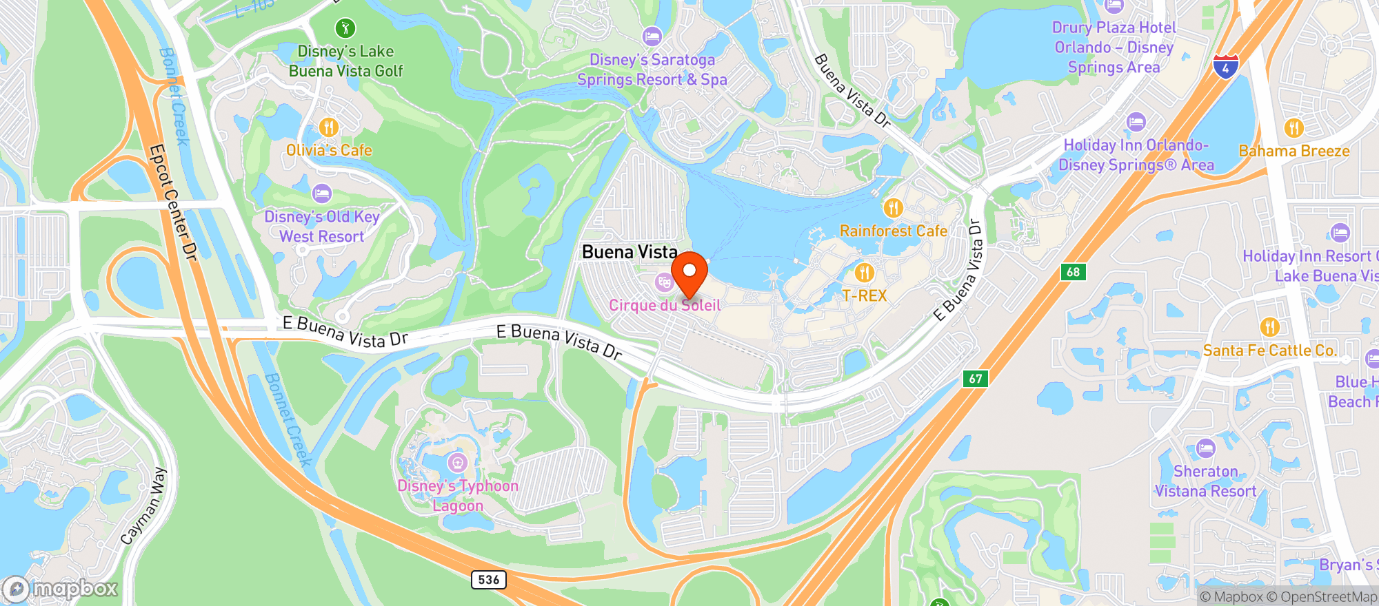 Map showing City Works