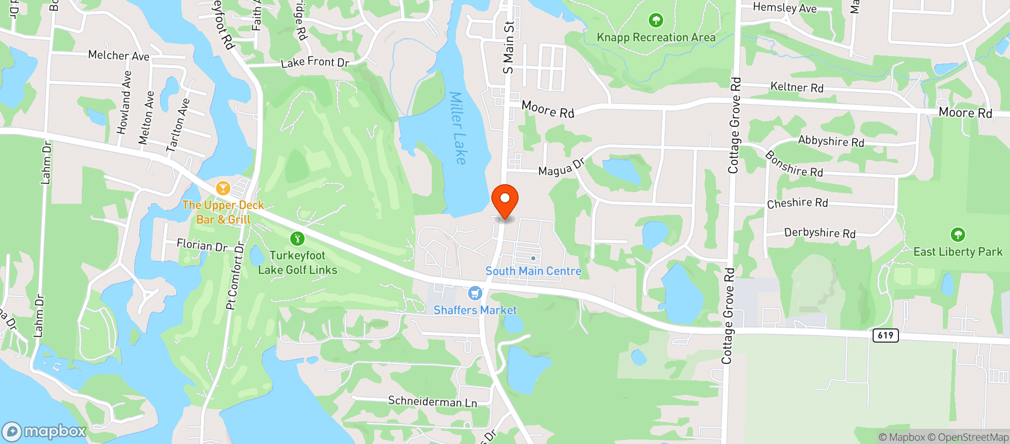 Map showing Lakes Beverage