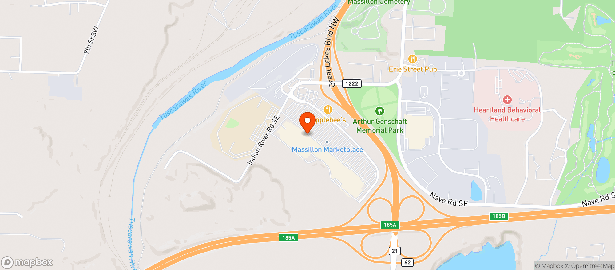 Map showing WALMART SUPERCENTER