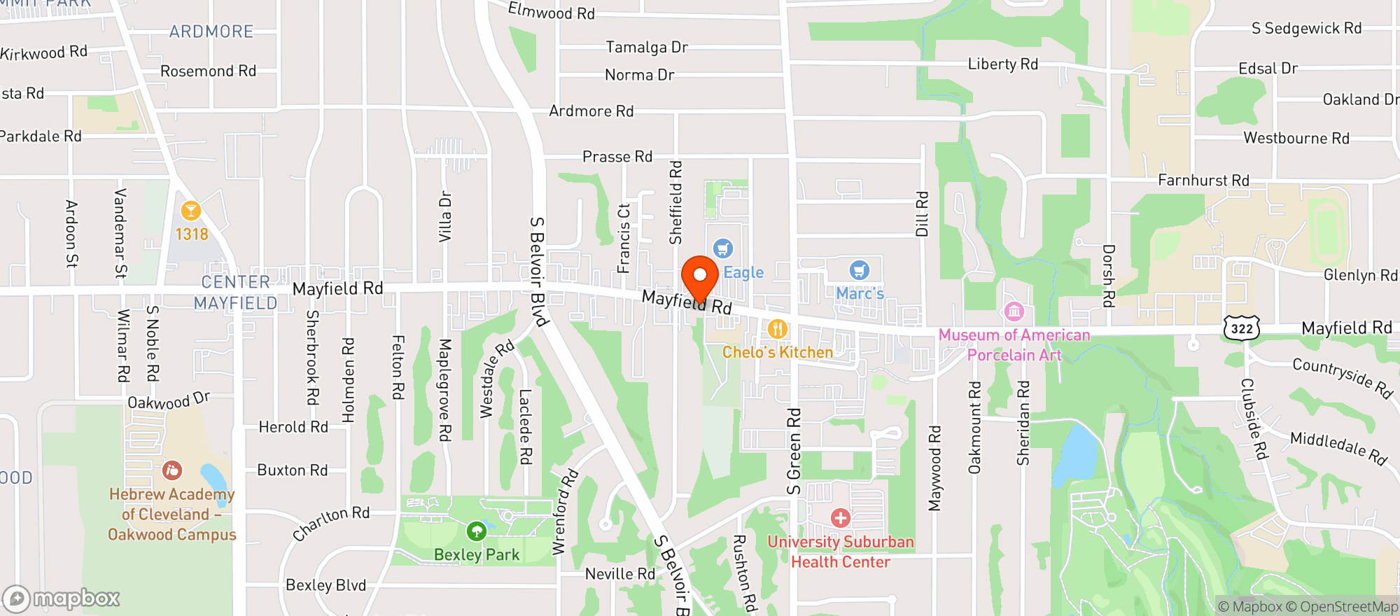 Map showing Warehouse Beverage