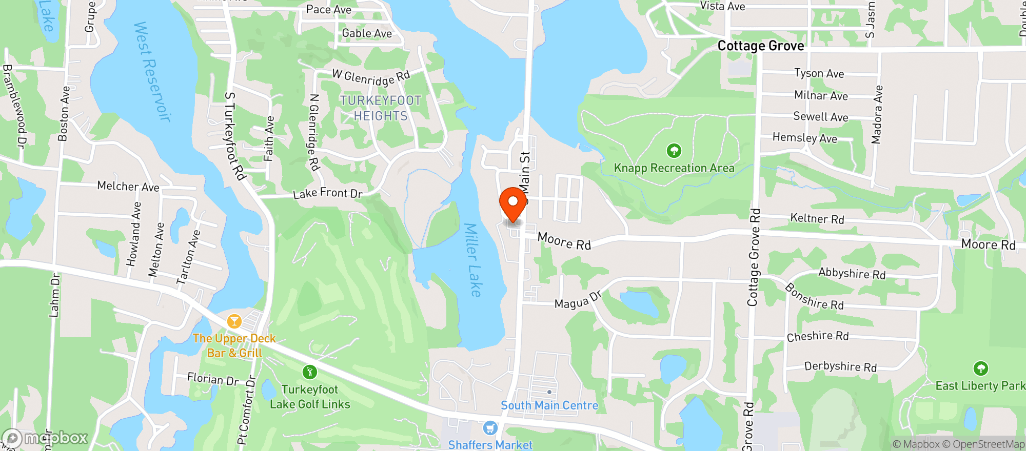 Map showing Sandbar