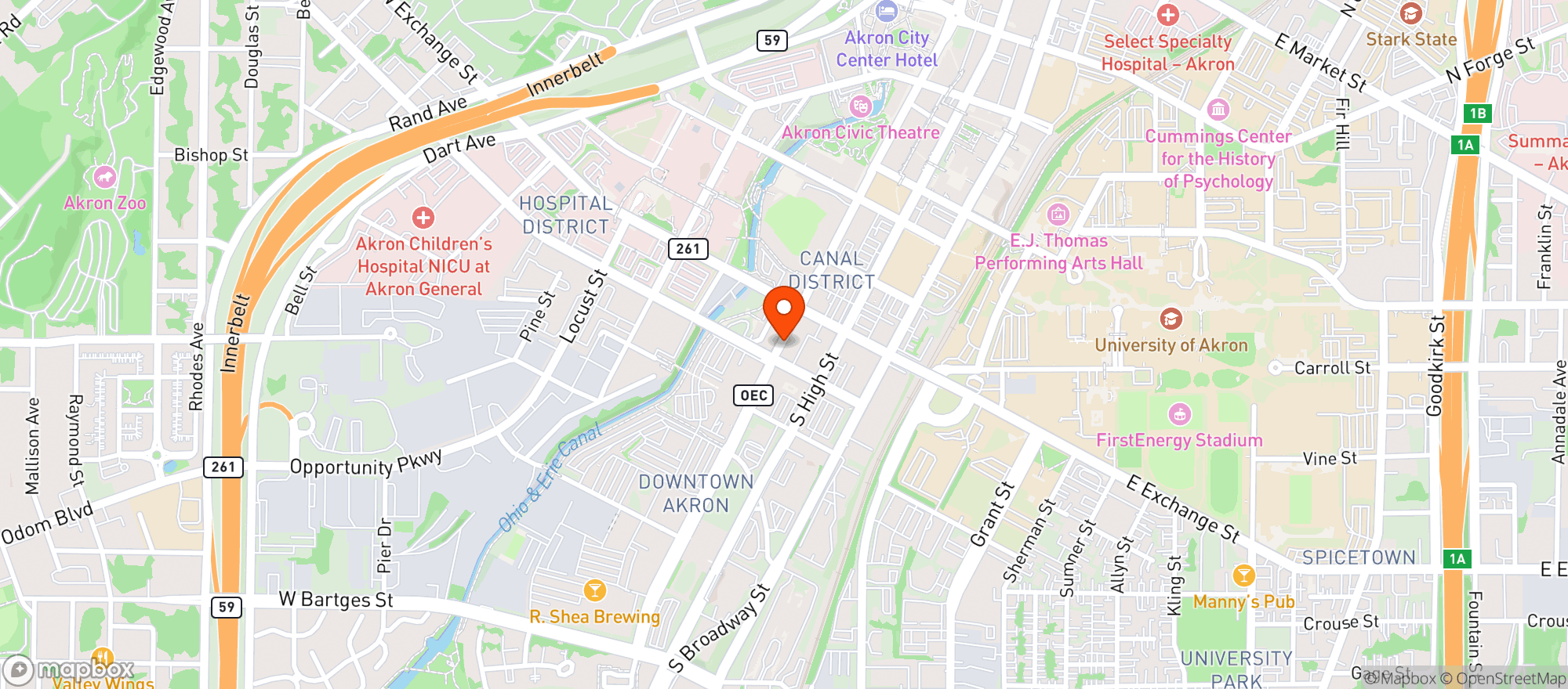 Map showing Buffalo Wild Wings Go