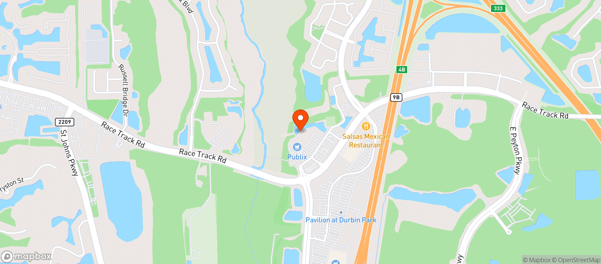 Map showing Publix Super Market