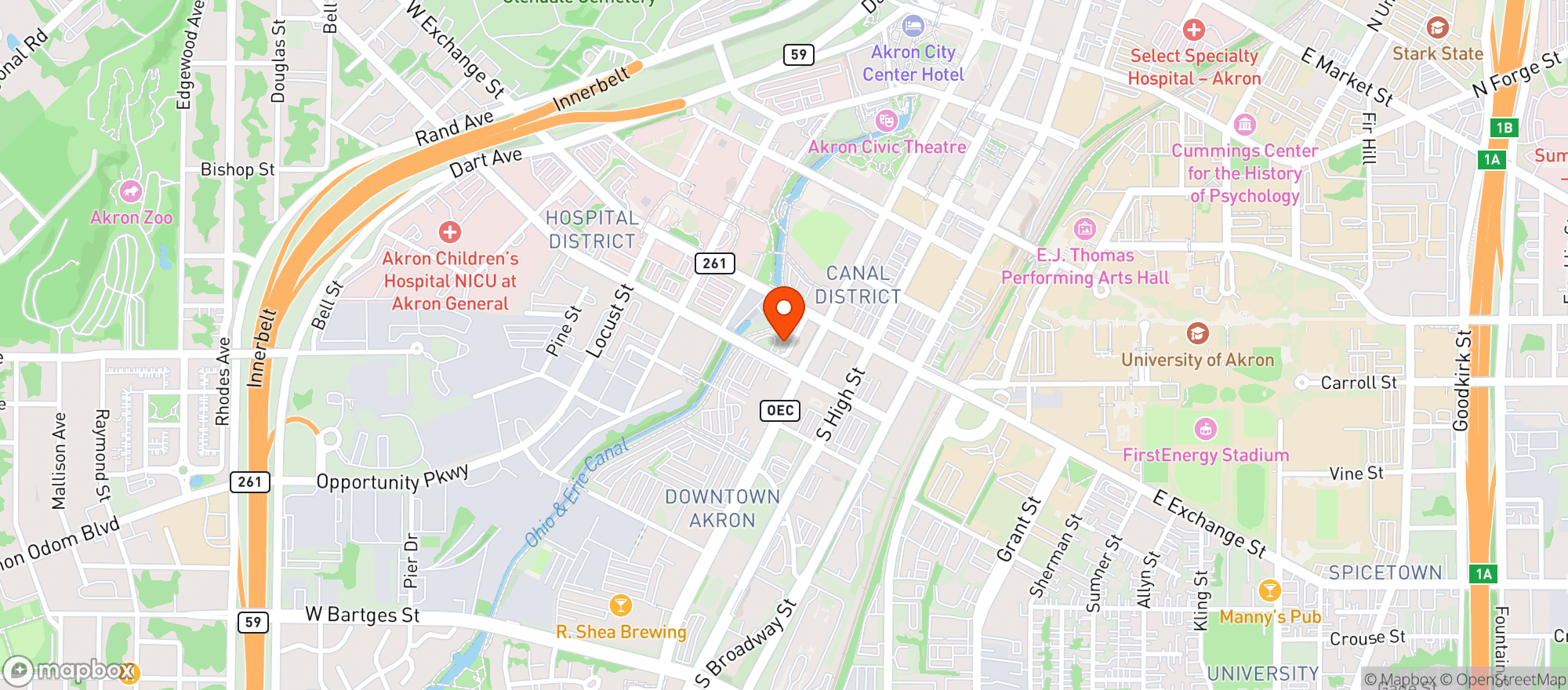 Map showing 69 Taps