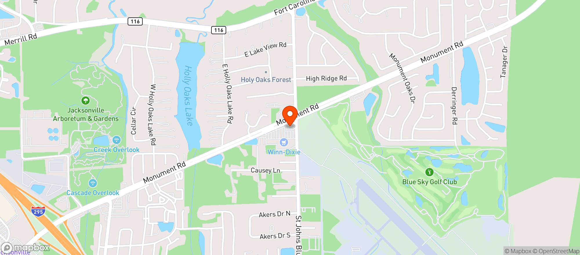 Map showing Kwik Trip Monument